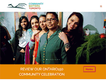 Tablet Screenshot of communitymatterstoronto.org
